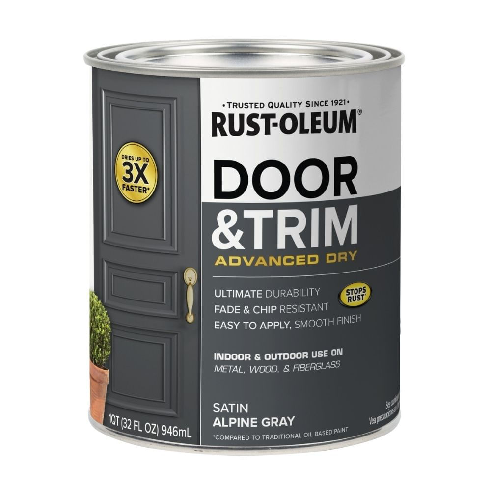 Pintura para puertas Door&trim Gris Satinado 946ml Rust Oleum