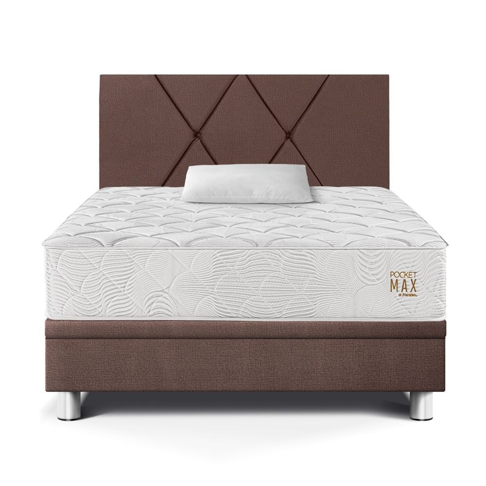 Dormitorio Boxet Paraíso Pocket Max 1.5 Plazas Chocolate