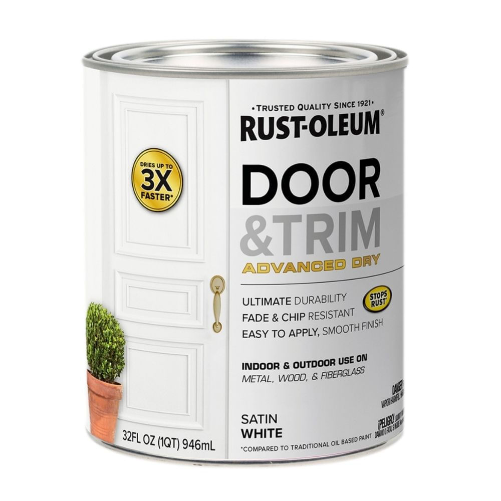 Pintura para puertas Door&trim Blanco Satinado 946ml Rust Oleum