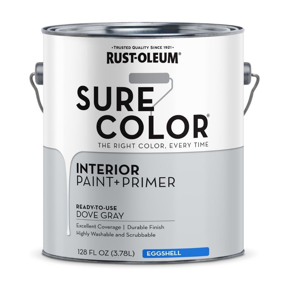 Pintura Latex Sure Color Interior Gris Claro 1gl Rust Oleum
