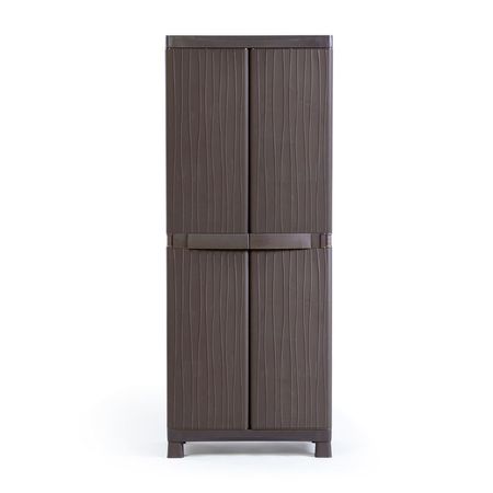 Ropero Plástico Polinplast Roble Grande Marrón