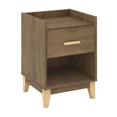 Velador Legno 1 Cajón MDP Moka 40x56x38.5cm
