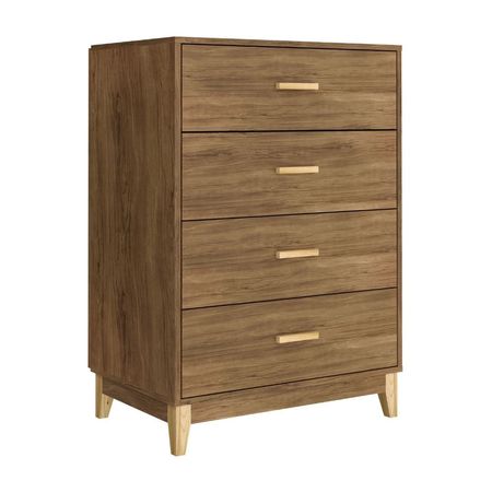 Cómoda Legno 4 Cajones MDP Moka 70x99x45cm