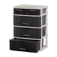 Cómoda Organizadora Polinplast Comodina #4 Marrón 55x40x79.5cm