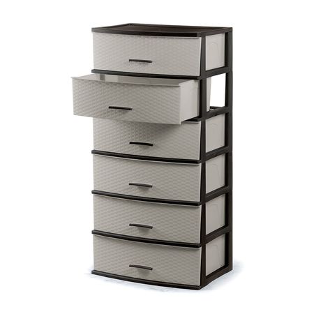 Cómoda Organizadora Happy #6 Polinplast Marrón Beige