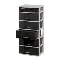 Cómoda Organizadora Polinplast Comodina #6 Mimbre Ratán Beige Marrón