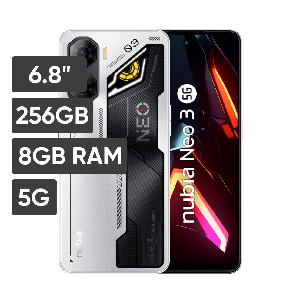 Smartphone ZTE Nubia NEO 3 6.8"" 8GB 256GB 50 MP + 2MP Plateado