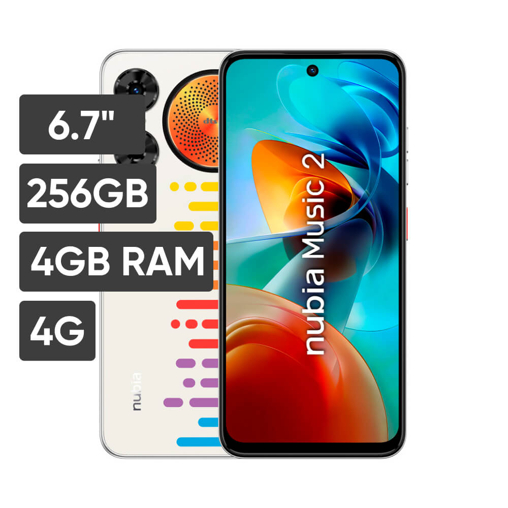 Smartphone ZTE Nubia Music 2 6.7"" 4GB 256GB 50 MP + AI Camera Blanco