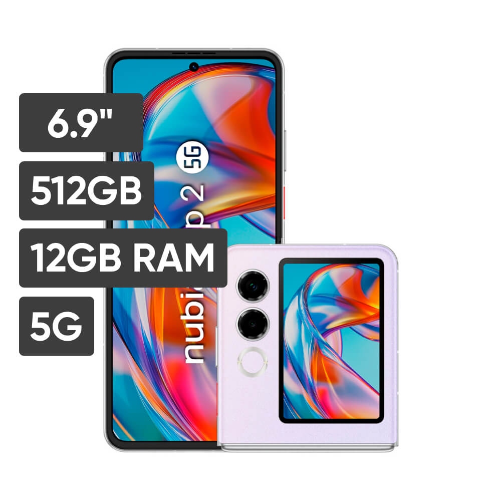 Smartphone ZTE Nubia Flip 2 6.9"" 12GB 512GB 50 MP + 2 MP Lila