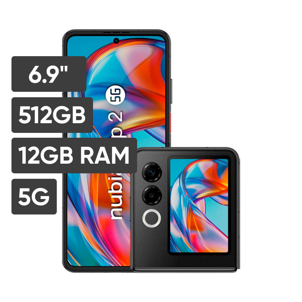 Smartphone ZTE Nubia Flip 2 6.9"" 12GB 512GB 50 MP + 2 MP Negro
