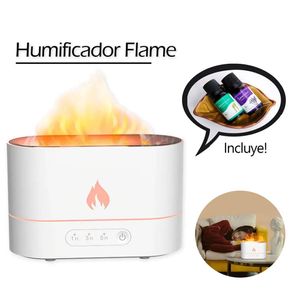Humidificador de Aire 3D Flame Aromatizante Blanco