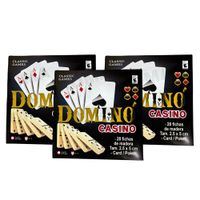 PACK 3 JUEGO DE DOMINÓ Y CASINO - JUEGO DE MESA Y CARTAS