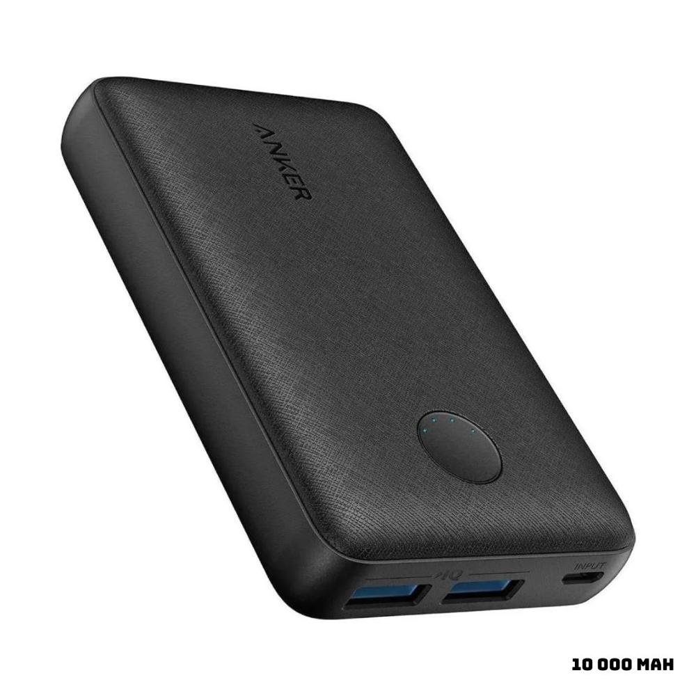CARGADOR PORTATIL ANKER 10000 MAH 12W CARGA RAPIDA NEGRO
