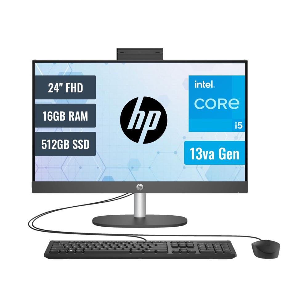 All In One HP Pro one 240 G10 Intel Core i5 1334U 16GB RAM 512GB SSD M.2 24 FHD FreeDOS B88BKAT