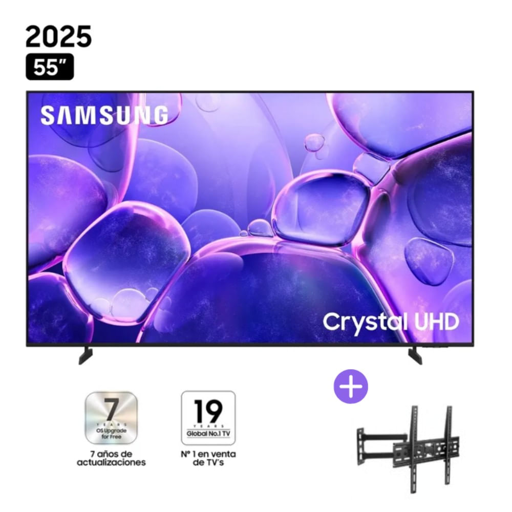 Televisor Smart TV 55"" Crystal 4K UHD U8000F (2025) + Rack