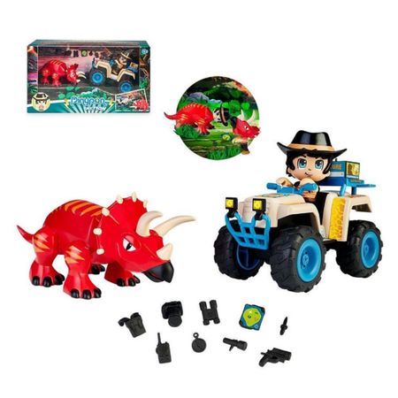 Figura Pinypon Action Cuatrimoto Con Dinosaurio