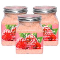 Pack de 3 Exfoliante Corporal de Frambuesa 500gr - FLOWER SECRET