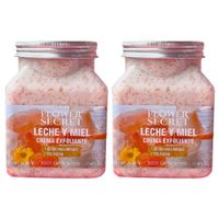 Pack de 2 Exfoliante Corporal de Leche y Miel 500gr - FLOWER SECRET