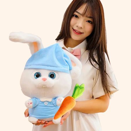 Peluche Conejo Snowball + Zanahoria Importado - Miden 40 cm