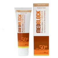 Protector Solar MedBlock SPF50  80 gr Crema color.