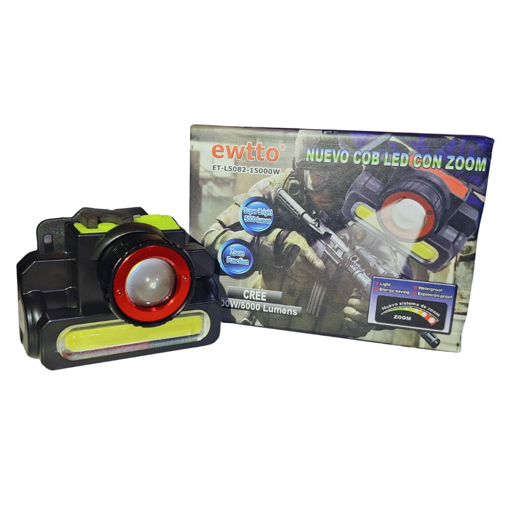 Linterna Frontal Ewtto L5082 Con Reflector Y Zoom