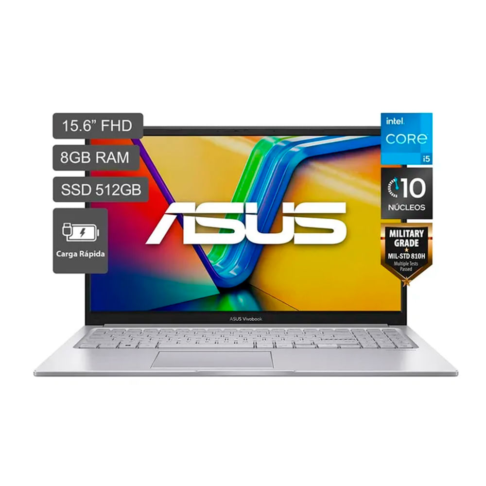 Laptop Asus Vivobook Ci5 X1504V-NJ1661W 8GB RAM 512GB SSD 16"" FHD 13va Generación