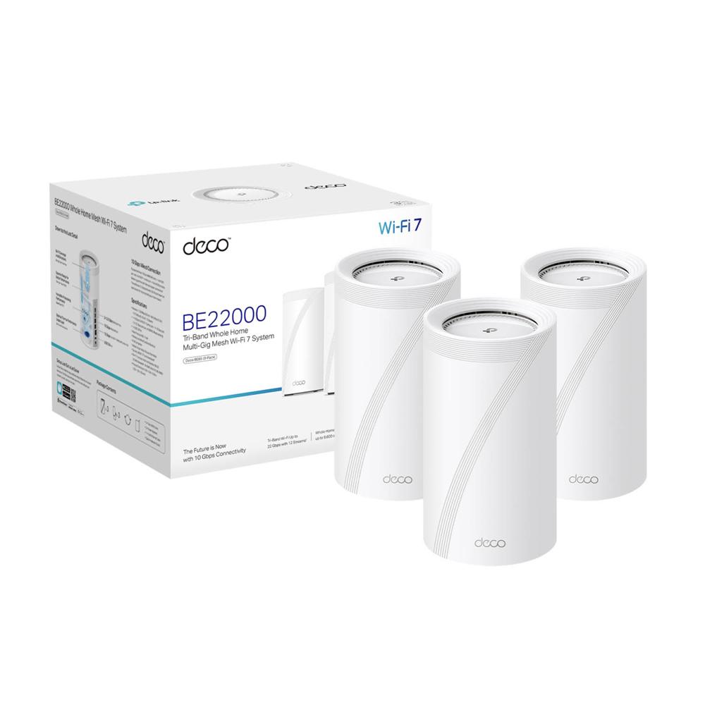 Sistema Mesh Tp-Link Deco Be85 3-Pack Wi-Fi 7 Be19000 Triple Banda