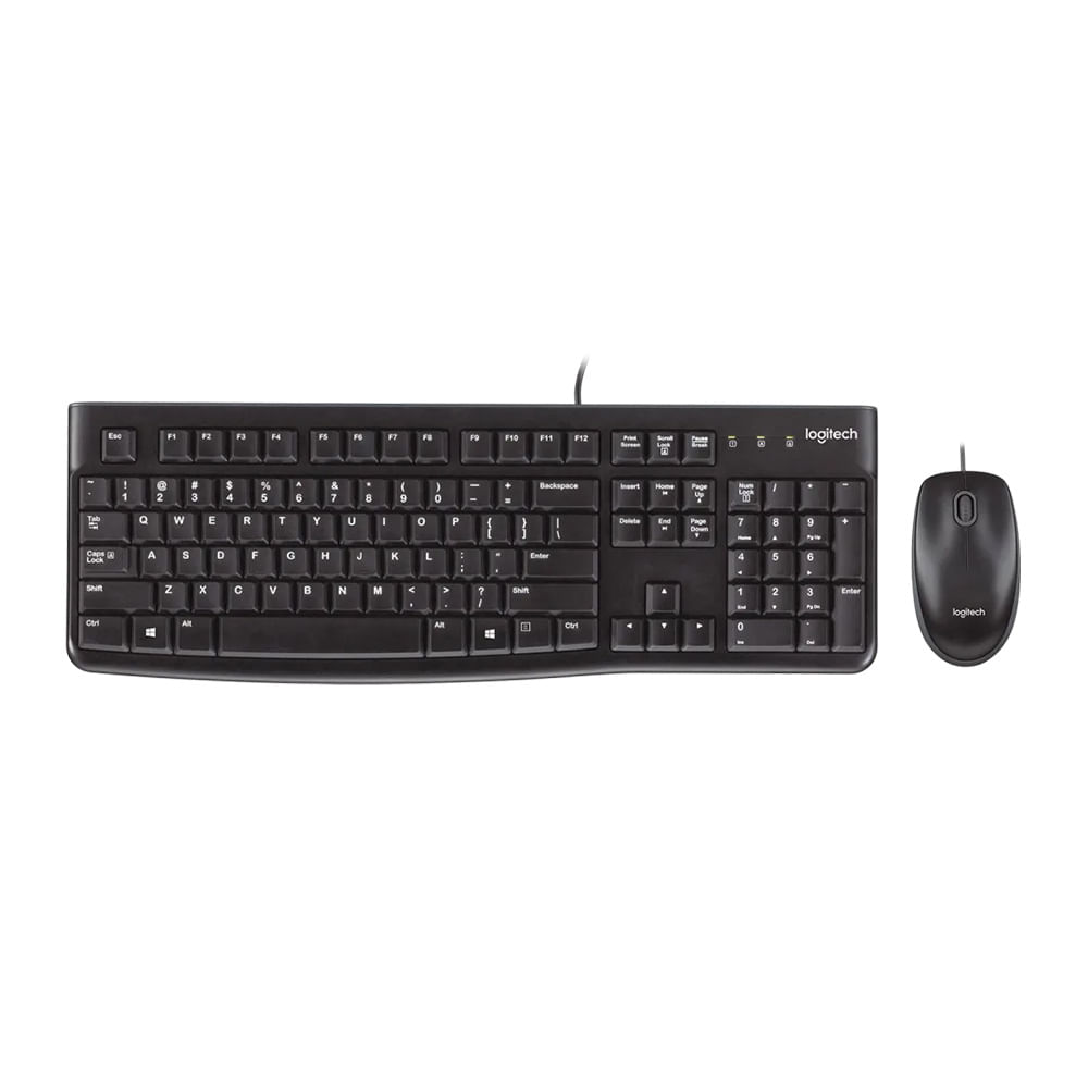 Kit Teclado y Mouse Logitech MK120 Alámbrico Conexión USB