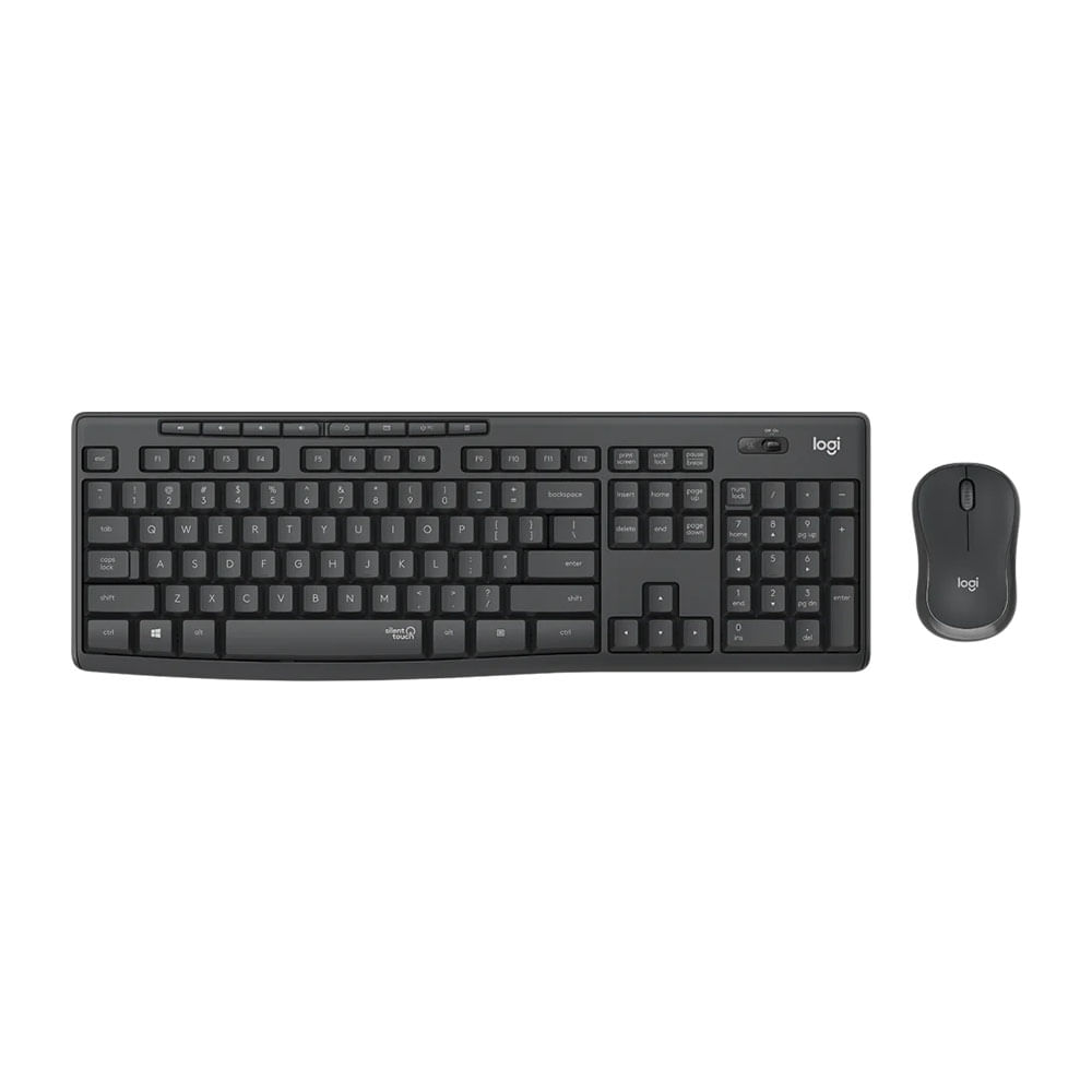 Kit Teclado Logitech Mouse Mk295 Wireless Usb Black
