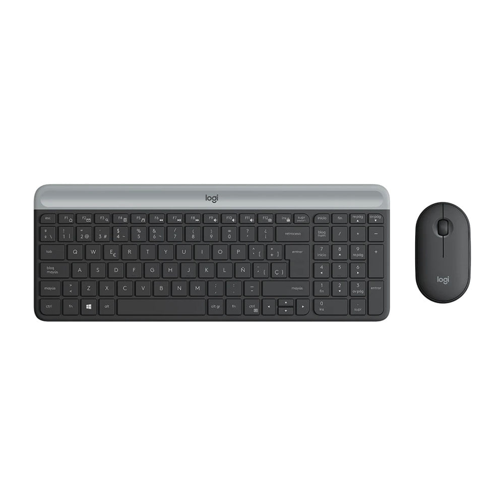Kit de teclado y mouse inalámbricos Slim Combo MK470 Black