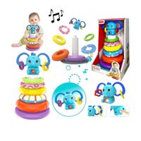 Juguete Apilable Musical con Forma de Elefante para Bebés