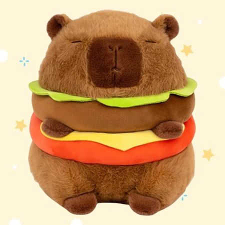Peluche Capibara Hamburguesa Importado - Mide 42 cms alto