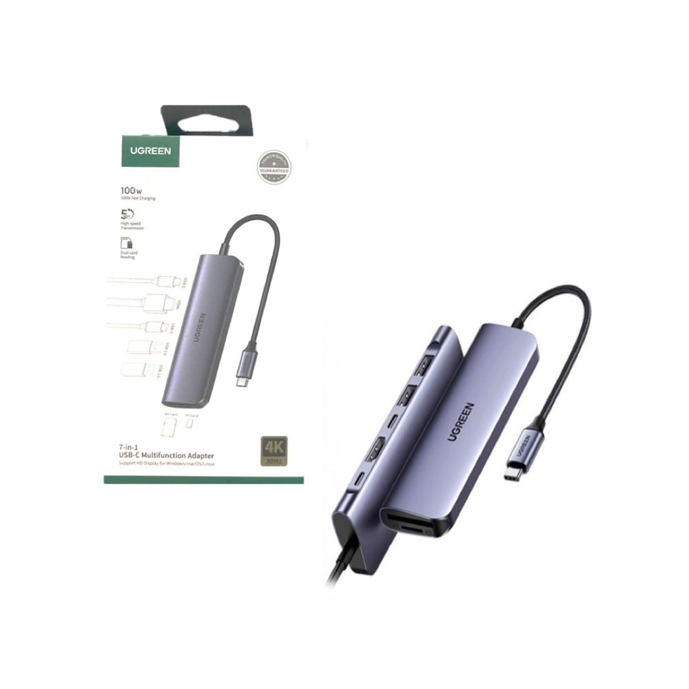 Adaptador Multipuertos Hub 7 en 1 Ugreen Original