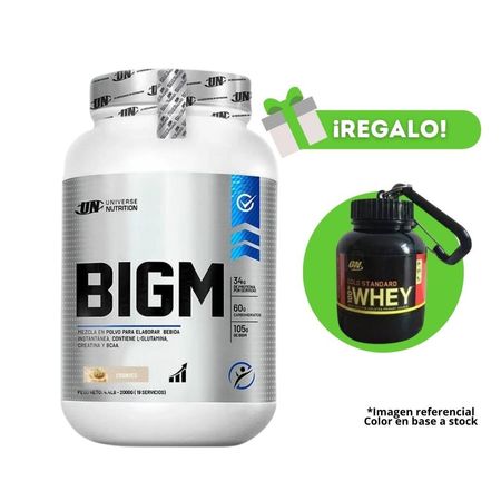 Proteína Bigm 2 Kg Cookies Un  + Portaproteína de regalo