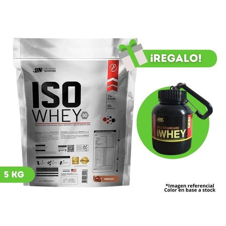 Proteína Iso Whey 5 Kg Chocolate Un  + Portaproteína de regalo
