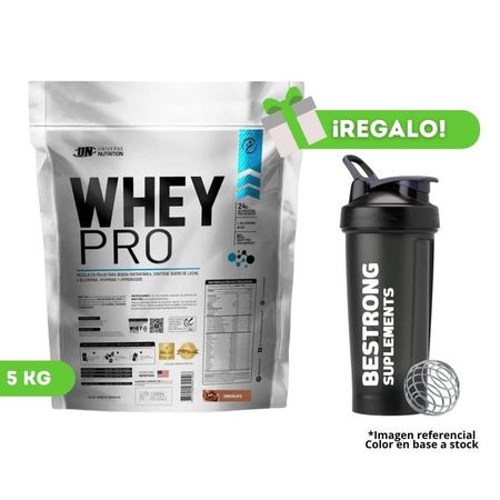 Proteína Whey Pro 5  Kg Chocolate Un  + Shaker de regalo