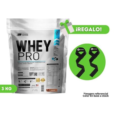 Proteína Whey Pro 3 Kg Chocolate Un  + Straps de regalo