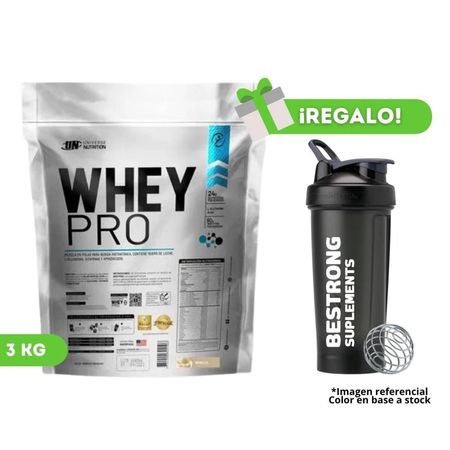 Proteína Whey Pro 3 Kg Vainilla Un  + Shaker de regalo