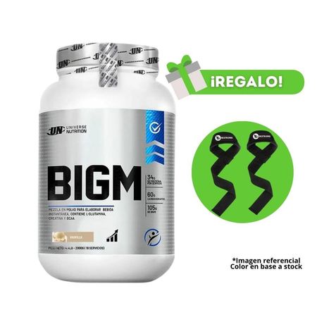 Proteína Bigm 2 Kg Vainilla Un  + Straps de regalo