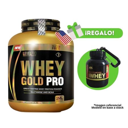 Proteína Whey Gold Pro 3 Kg Chocolate Un  + Portaproteína de regalo