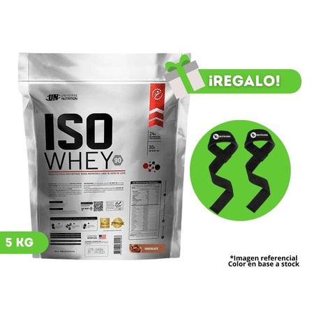 Proteína Iso Whey 5 Kg Chocolate Un  + Straps de regalo