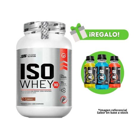 Proteína Iso Whey 1.1 Kg Chocolate Un  + 3 Xb de regalo