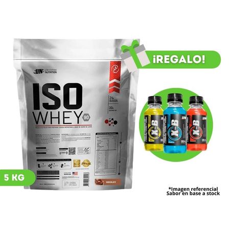 Proteína Iso Whey 5 Kg Chocolate Un  + 3 Xb de regalo