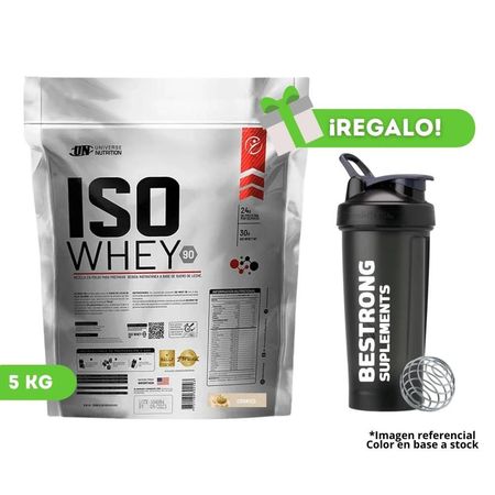 Proteína Iso Whey 5 Kg Cookies Un  + Shaker de regalo