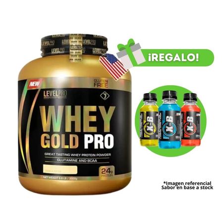 Proteína Whey Gold Pro 3 Kg Vainilla Un  + 3 Xb de regalo