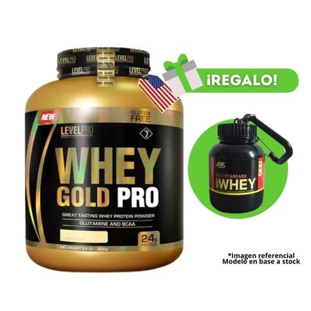 Proteína Whey Gold Pro 3 Kg Vainilla Un  + Portaproteína de regalo