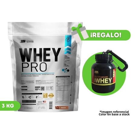 Proteína Whey Pro 3 Kg Chocolate Un  + Portaproteína de regalo