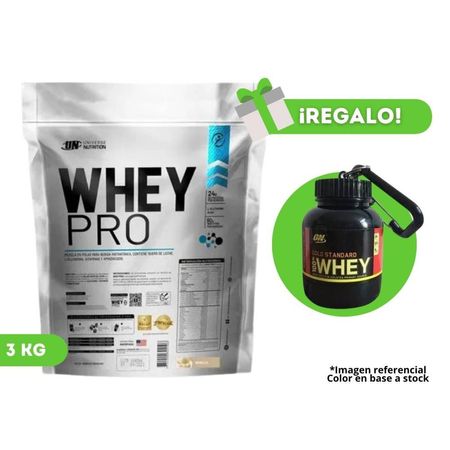 Proteína Whey Pro 3 Kg Vainilla Un  + Portaproteína de regalo