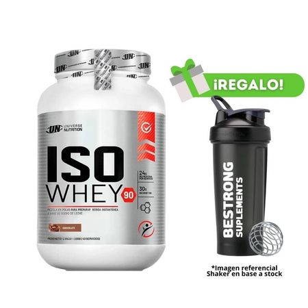 Proteína Iso Whey 1.1 Kg Chocolate Un  + Shaker de regalo