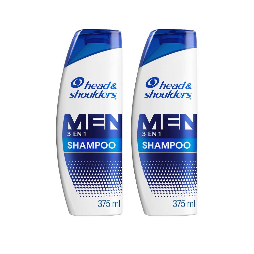 Pack Shampoo HEAD & SHOULDERS Men Anticaspa3 en 1 Frasco 375ml x 2un